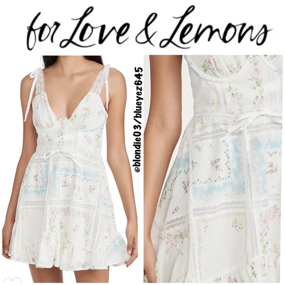 For Love & Lemons Shea Mini Dress L - Picture 1 of 5